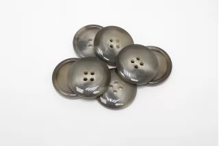 Пуговица пластиковая  Серая под рог 28 мм  ( J-3)  27112590