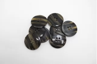 Пуговица пластиковая  Серая под рог 22 мм  ( J-3)  27112591