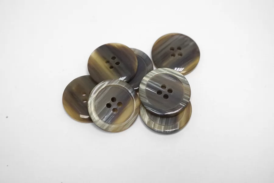 Пуговица пластиковая  Серая под рог 22 мм  ( J-3)  27112592