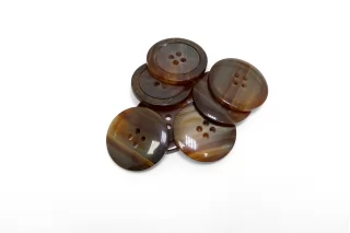 Пуговица пластиковая  Коричневая под рог 22 мм  ( J-3)  27112594
