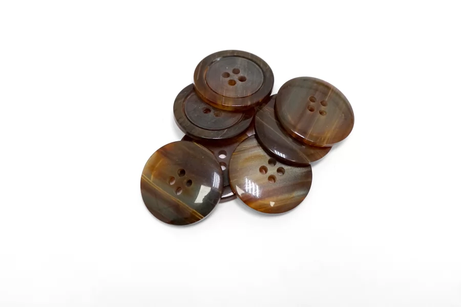 Пуговица пластиковая  Коричневая под рог 22 мм  ( J-3)  27112594