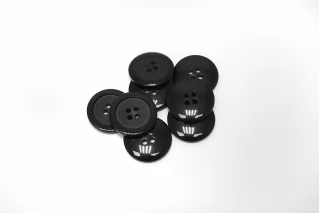 Пуговица пластиковая  Черная 20 мм  ( J-3)  27112597