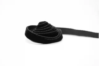 Лента бархатная 7 мм Черная SHС30 17022634