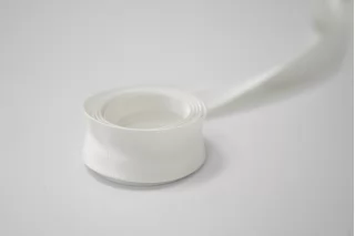 Косая бейка ацетатная 1,4 см белая  SHB40 17022644