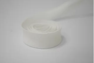 Косая бейка хлопковая 1,4 см белая  SHB40 17022645