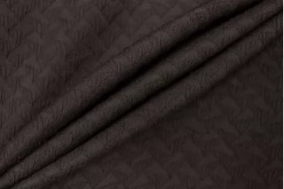 Жаккард костюмный хлопковый Тёмно-коричневый BNC H34/2 M50 25032619