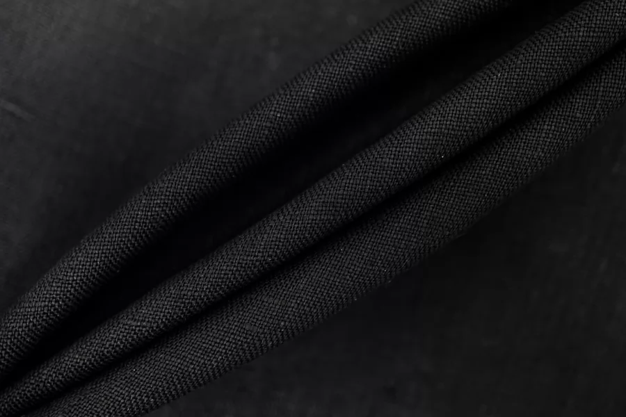 Лён рубашечно-плательный Чёрный с синевой BNC Н15/6 G60 25032666