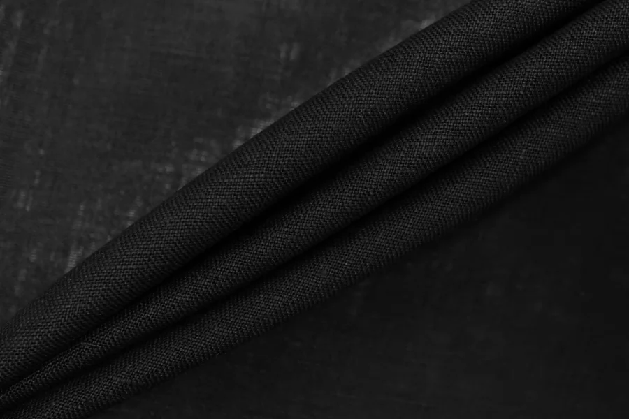 Лён с хлопком рубашечно-плательный Чёрный BNC Н15/6 G40 25032667