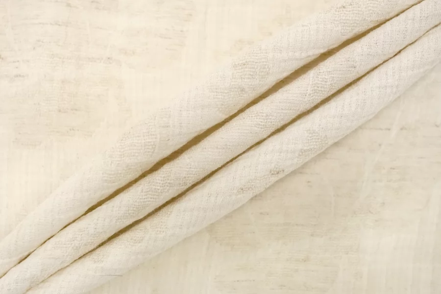 Марлевка хлопок со льном жаккардовая MAX MARA Натурально-молочная BNC H15 G30 26032621