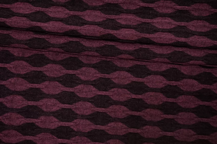 Трикотаж хлопковый фактурный Сливовый SF H41/2 W70 7042602