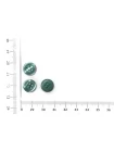 Пуговица  пластик 10 мм Бирюзовая с перламутром  (О-3)   9062634