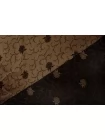 Жаккард костюмно-плательный Коричневый цветочный орнамент FRM H34/3 M40 14052623