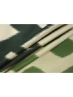 Атлас вискозный плательно-блузочный Чёрно-зелёный каймовый FRM H21/4 i60 15052685