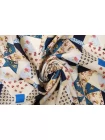 Хлопок сатиновый рубашечный MAX MARA Цветочный печворк MM H002 EE22 20042644