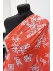 Батист хлопок с шёлком MAX MARA Цветы на коралловом MM H002 FF44 20042668
