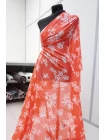 Батист хлопок с шёлком MAX MARA Цветы на коралловом MM H002 FF44 20042668