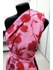 Крепдешин шёлковый Max Mara Цветы на розовом MM H001 FF44 21042609