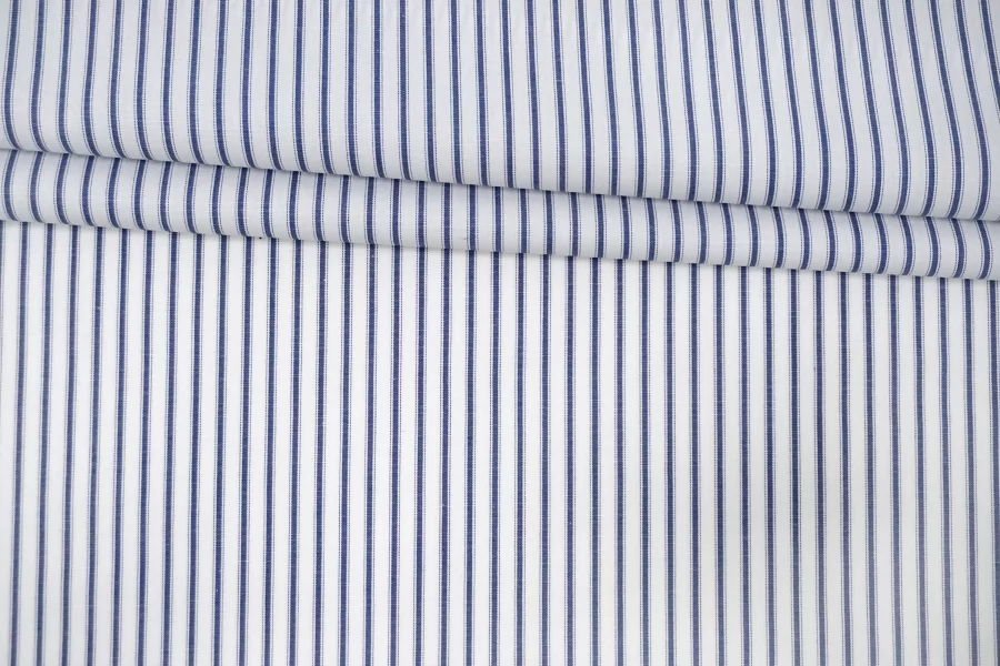 Рубашечный хлопок мерсеризованный MAX MARA Белый в синюю полоску MM Н5 А30 22042617