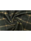 Пальтовая шерсть с мохером в клетку Зелёная FRM H55/4 CC00 13072617