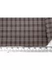 Шерсть с хлопком плательная RALPH LAUREN в клетку Коричневая KZ H62   FF10 16022543