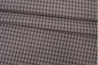 Шерсть с хлопком плательная RALPH LAUREN в клетку Коричневая KZ H62   FF10 16022543