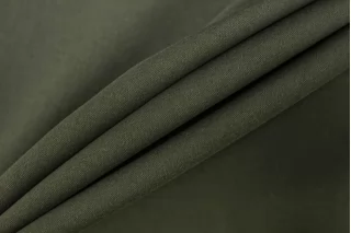 Атлас вискозный с купрой плательно-костюмный Зелёный хаки BL H32/1 J40 17082654