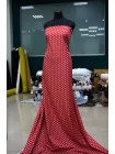ОТРЕЗ 1,3 М Вискоза твиловая MAX MARA Розовые сердца на красном MM (08) 20042673-1