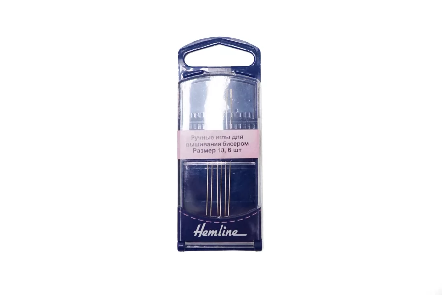Иглы ручные для бисера Hemline №10, 6 шт  24092602