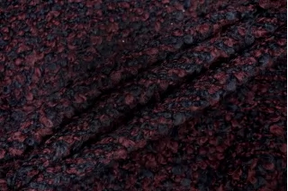 Букле костюмно-пальтовое шерсть с мохером Сине-винное BNC H10 KK70 27082609