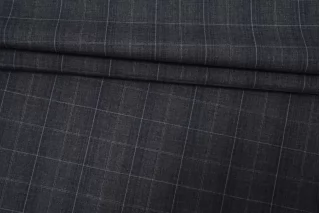 Плательно-рубашечная шерсть в клетку ARMANI Серо-синяя BNC H13 HH60 27082645