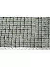 Твид хлопковый CHANEL Клетка бело-бирюзовая BNC H58/2   L60 27082693