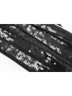 Тесьма декоративная с пайетками Чёрная 2 см KR-6E/2 7062664