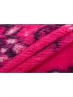 Трикотаж шерстяной с бахромой КУПОН Розовая фуксия в огурцах PZ-70 11042602