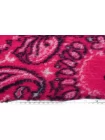 Трикотаж шерстяной с бахромой КУПОН Розовая фуксия в огурцах PZ-70 11042602