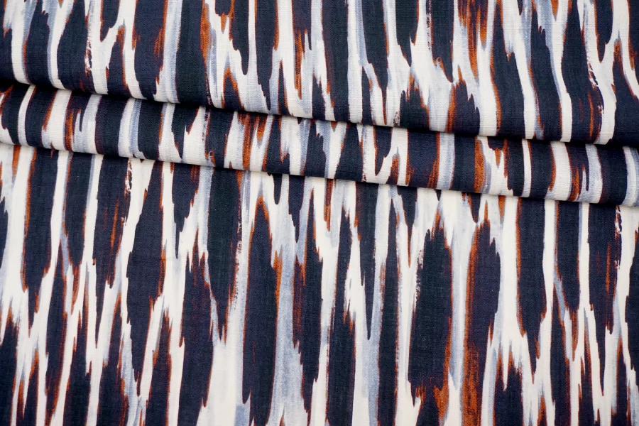 Хлопок со льном костюмно-плательный Абстракция FRM H16 A60 13022653