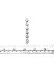Металлическая цепочка под серебро со стеклянными стразами Swarovski 42 см FR1-21 16042604