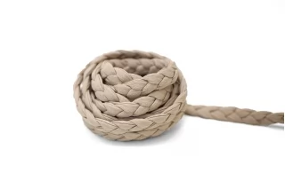 Шнур плетёный косичкой Бежевый 0,6 см KR2D 18042602