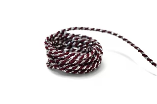 Шнур гайтановый Винно-серебристый с люрексом 3 мм KR-3D 18042610