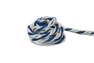 Шнур гайтановый Синий с серебром люрекс 6 мм LA30\3 18042632