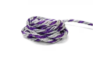 Шнур гайтановый Фиолетовый с серебром люрекс 6 мм LA30\3 18042645
