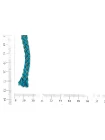 Шнур плетёный круглый Бирюзово-голубой с золотым люрексом 5 мм LA30\2 18042646