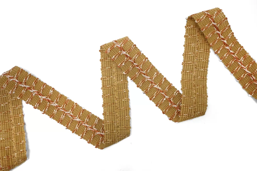 Тесьма твидовая окантовочная Охра 3 см ST7 18042665