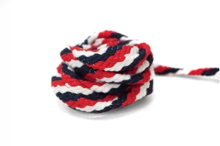Шнур плетеный круглый Красно-бело-синий 9 мм LA30\2 18042669