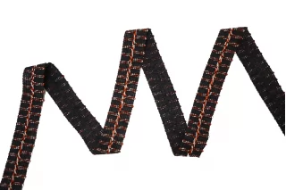 Тесьма твидовая окантовочная Тёмно-серая 3 см ST7 18042672