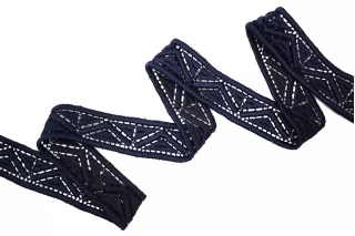 Кружево Тёмно-синее 3,5 см KR-7E 18042679