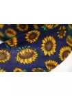Косая бейка хлопковая Подсолнухи на тёмно-синем 4 см SHA60\2 19042604