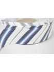 Косая бейка вискозная Сине-белая в полоску 2,5 см SHA60\1 19042612