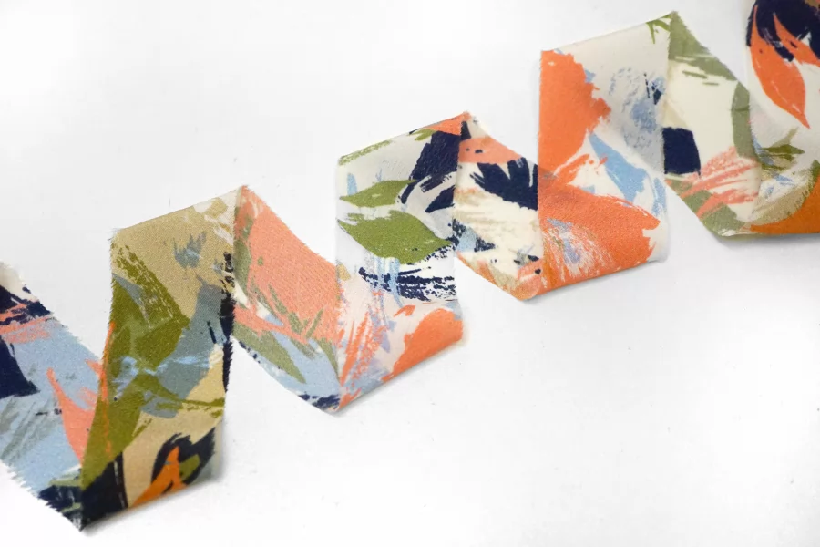 Косая бейка шёлковая Разноцветная MARELLA 3 см SHA60\1 19042615