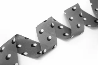 Косая бейка шёлковая Серая в горошек MARELLA 3 см SHA60\1 19042626