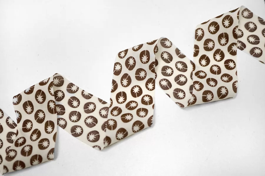 Косая бейка вискозная Коричнево-бежевая MARELLA 3.2 см SHA60\1 19042631